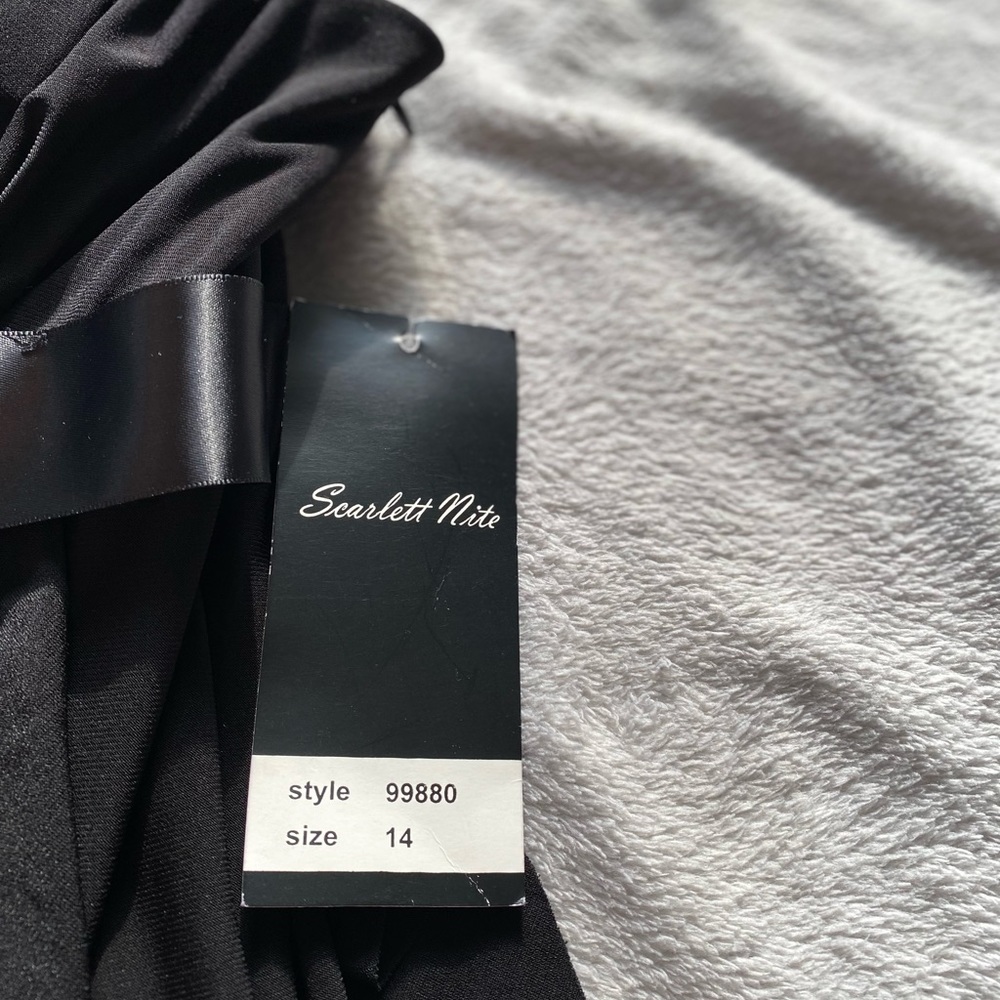 Black Ruffled Cocktail Dress - Picture 4 of 4